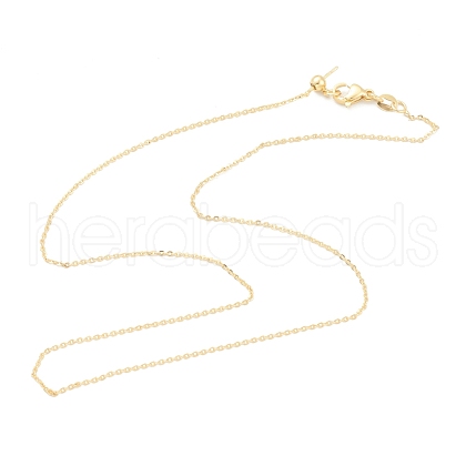 Brass Cable Chain Necklaces Making MAK-H102-01G-1