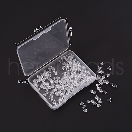 200Pcs Plastic Ear Nuts FIND-YW0001-12-1
