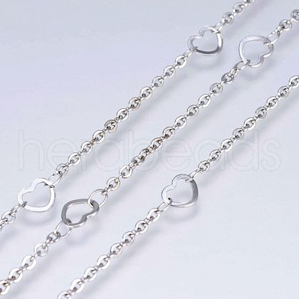 Tarnish Resistant 3.28 Feet 304 Stainless Steel Cable Chains X-CHS-E017-01P-1