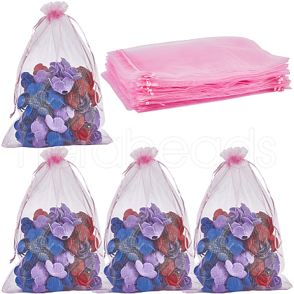 SOFPLATE 30pcs Large Organza Pouches Portable Shoes Bag Travel Storage Drawstring Bags OP-SP0001-03A-03-1