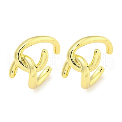 Brass Cuff Earrings EJEW-C104-053G-1