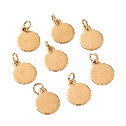 Ion Plating(IP) 304 Stainless Steel Charms EJEW-L238-02A-G-1