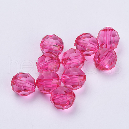 Transparent Acrylic Beads TACR-Q257-6mm-V08-1