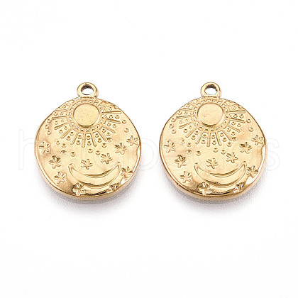 304 Stainless Steel Pendants STAS-N109-55G-1