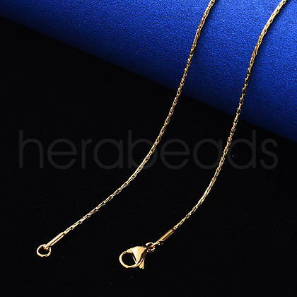 PVD Vacuum Plating 304 Stainless Steel Coreana Chain Necklace NJEW-S420-005C-G-1