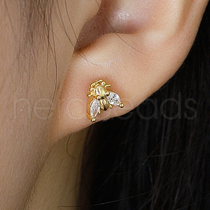 Simple and Elegant S925 Sterling Silver Insects Stud Earrings YF0930-1-1