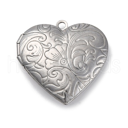 304 Stainless Steel Locket Pendants STAS-S171-13P-04-1