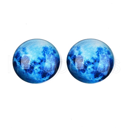 Fluorescent Glass Cabochons GGLA-T004-12D-1