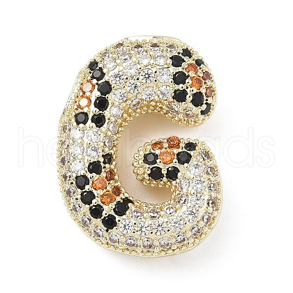 Brass Micro Pave Cubic Zirconia Pendants KK-Z108-02G-G-1