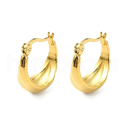 304 Stainless Steel Hoop Earrings EJEW-K271-02B-G-1