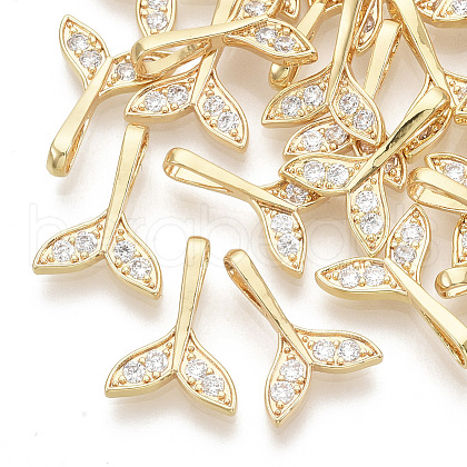 Brass Micro Pave Cubic Zirconia Pendants ZIRC-K082-042A-1