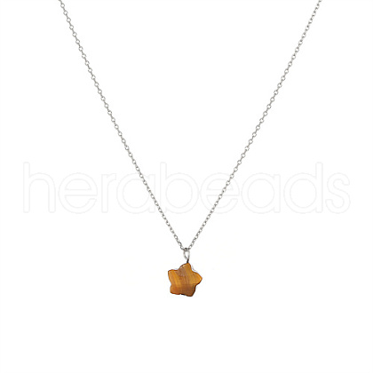 Stainless Steel Cable Chain Necklace QL5593-2-1
