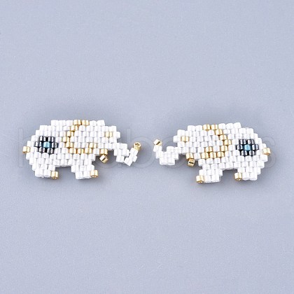 Handmade Seed Beads Pendants SEED-I012-40-1