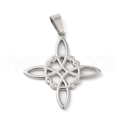 Non-Tarnish 304 Stainless Steel Pendants STAS-D052-04P-1