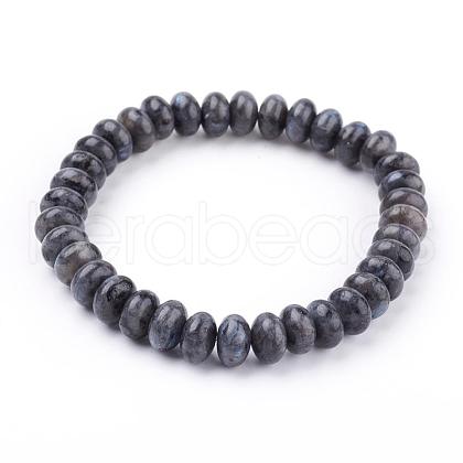 Natural Labradorite Beads Stretch Bracelets BJEW-JB03376-01-1