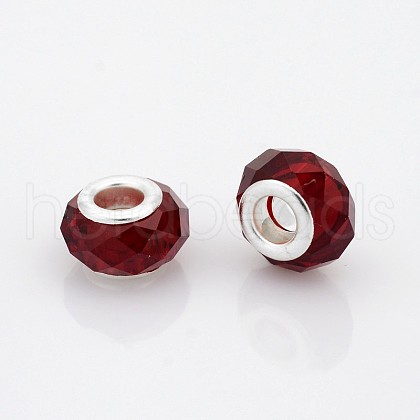 Faceted Glass European Beads GPDL-J026-26-1