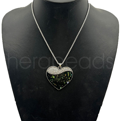 Alloy Crystal Rhinestone & Resin Pendant Necklaces SG2819-7-1