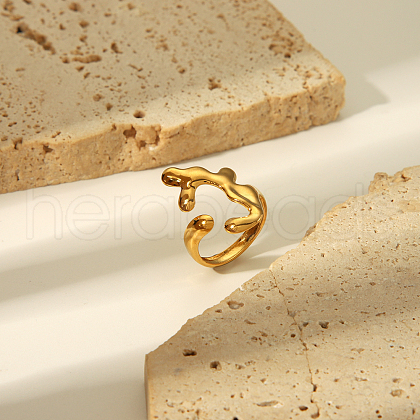 Adjustable Stainless Steel Open Cuff Ring for Women HG9986-9-1