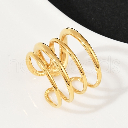 304 Stainless Steel Cuff Rings RJEW-P153-05G-1