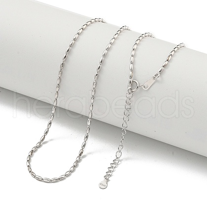 925 Sterling Silver Necklaces NJEW-C052-06P-1