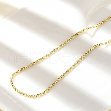 Brass Rope Chain Necklaces NJEW-A042-04G-1