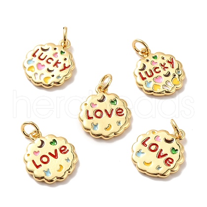 Rack Plating Brass Micro Pave Cubic Zirconia Pendants KK-M230-36G-1