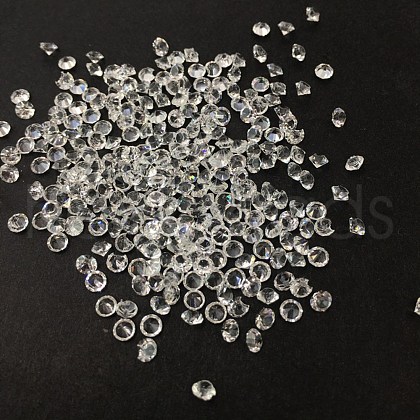 Transparent Acrylic Rhinestone Cabochons TACR-WH0012-03-1