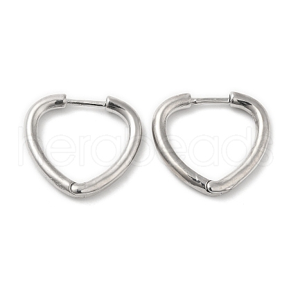 Rack Plating Brass Heart Hoop Earrings for Women EJEW-D059-23P-1