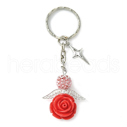 Resin & Alloy & Glass Keychain KEYC-MZ00015-05-1