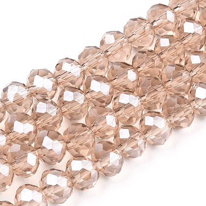 Electroplate Glass Beads Strands EGLA-A034-T8mm-A29-1