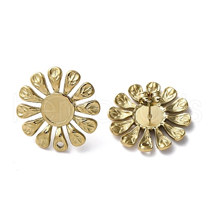 Ion Plating(IP) 316 Stainless Steel Stud Earrings STAS-C080-02G-1