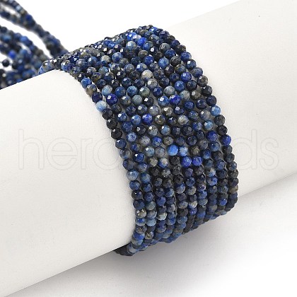 Natural Lapis Lazuli Bead Strands G-G936-2mm-22-1