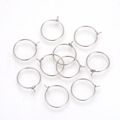 Tarnish Resistant 304 Stainless Steel Hoop Earrings STAS-R071-31-1