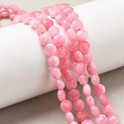 Natural Dyed White Jade Beads Strands G-C179-A6mm-02-1