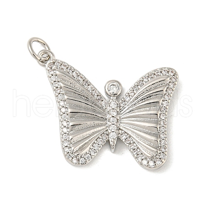Rack Plating Brass Micro Pave Cubic Zirconia Pendants KK-A200-20P-1