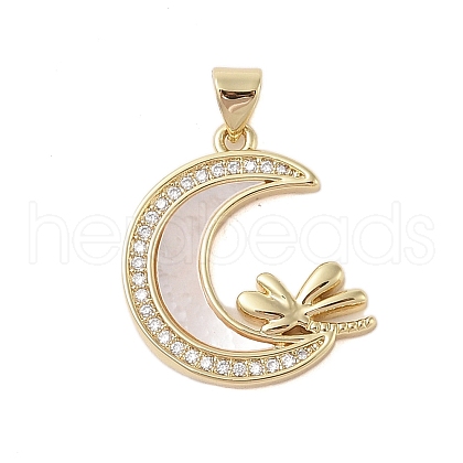 Brass  Micro Pave Clear Cubic Zirconia Pendant KK-I712-48G-04-1