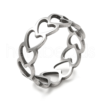 Non-Tarnish 201 Stainless Steel Finger Rings RJEW-G278-21P-1