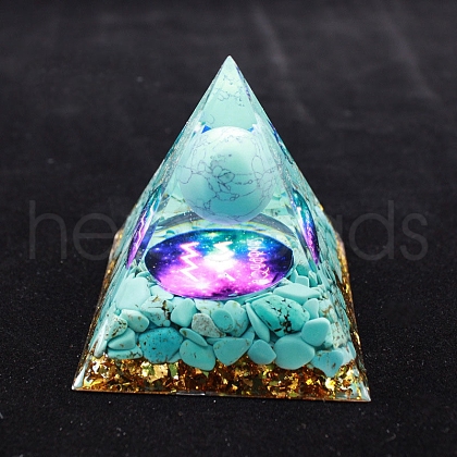 Luminous Constellation Orgonite Pyramid Resin Energy Generators PW-WGB3061-11-1