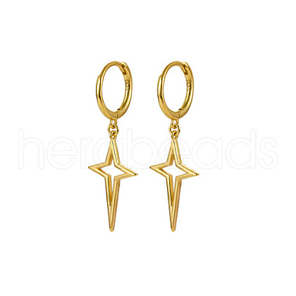 925 Sterling Silver Dangle Hoop Earrings for Women IR4666-1-1