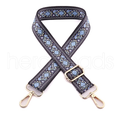 Flower Pattern Nylon Canvas Handbag Webbing Bag Straps PW-WG5C768-03-1