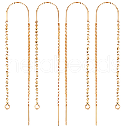Beebeecraft 10Pcs Brass Stud Earring Findings KK-BBC0013-76-1