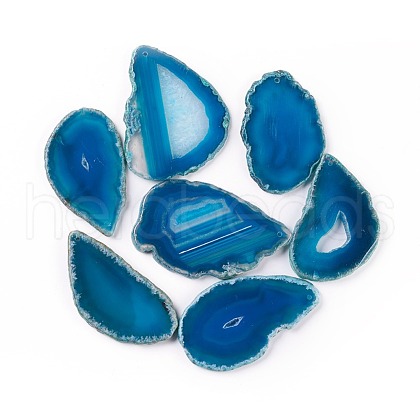 Natural Agate Pendants G-F646-02B-1