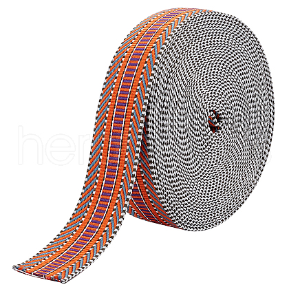 10 Yards Polyester Striped Ribbons SRIB-WH0011-257-1