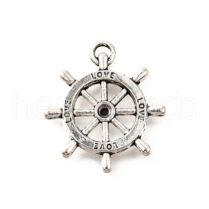 Tibetan Style Alloy Pendant Rhinestone Settings TIBE-L008-37AS-1