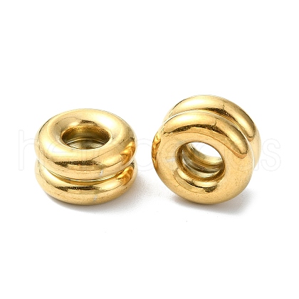 Ion Plating(IP) 304 Stainless Steel European Beads STAS-Z066-03G-1