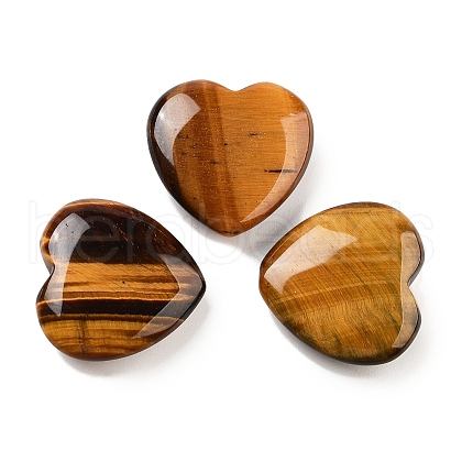 Mother's Day Gifts Heart Natural Tiger Eye Palm Stones G-C134-06A-13-1
