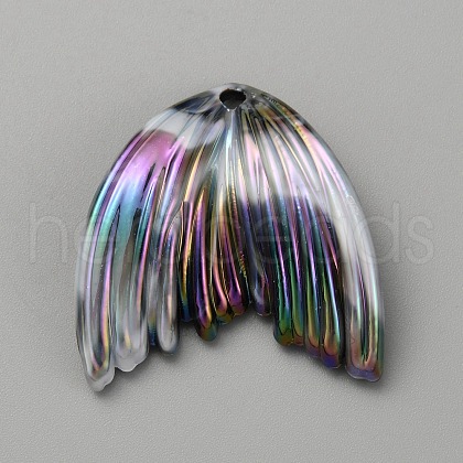 Grandient Color Opaque Resin Pendants RESI-WH0026-74D-1