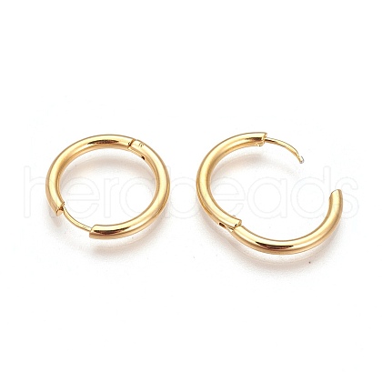 Ion Plating(IP) 304 Stainless Steel Hoop Earrings EJEW-P177-G-07A-1