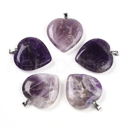 Natural Amethyst Pendants G-S364-006C-1