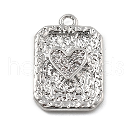 Brass Micro Pave Cubic Zirconia Pendants KK-D283-30P-01-1